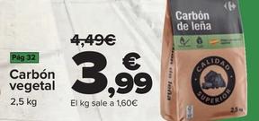 Oferta de Carbón Vegetal por 3,99€ en Carrefour