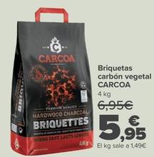 Oferta de Carcoa - Briquetas Carbón Vegetal   por 5,95€ en Carrefour