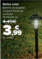 Oferta de Baliza Solar por 3,99€ en Carrefour