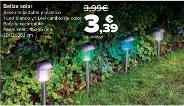 Oferta de Baliza Solar por 3,39€ en Carrefour