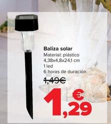 Oferta de Baliza solar por 1,29€ en Carrefour