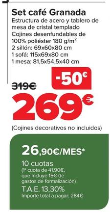 Oferta de Set Café Granada por 269€ en Carrefour