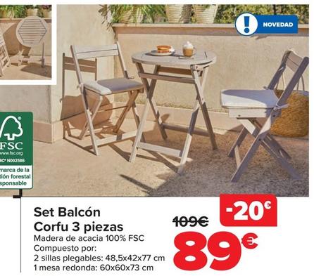 Oferta de Corfu - Set Blacón  3 piezas por 89€ en Carrefour