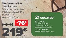 Oferta de Mesa Extensible New Pantera por 219€ en Carrefour