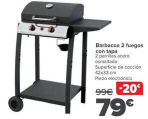 Oferta de Barbacoa 2 Fuegos Con Tapa por 79€ en Carrefour