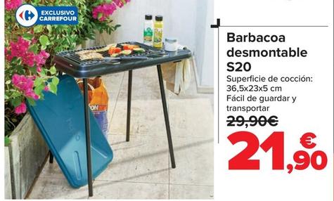 Oferta de Barbacoa Desmontable S20 por 21,9€ en Carrefour