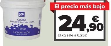 Oferta de Cloro 4 acciones o choque granulado SF por 24,9€ en Carrefour