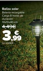 Oferta de Baliza Solar por 3,99€ en Carrefour