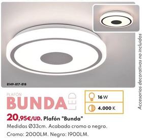 Oferta de Plafon "Bunda" por 20,95€ en BricoCentro