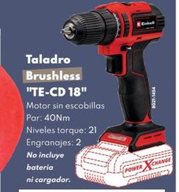 Oferta de Taladro Brushless TE-CD 18" por 59,95€ en BricoCentro