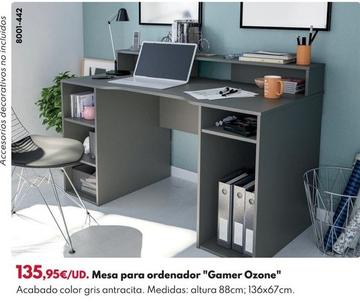 Oferta de Mesa Para Ordenador "Gamer Ozone" por 135,95€ en BricoCentro