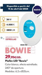 Oferta de Plafone LED "Bowie" por 29,95€ en BricoCentro
