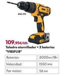 Oferta de Taladro Atornillador + 2 Baterias "VIBSFL18" por 109,95€ en BricoCentro
