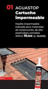 Oferta de Agua Stop - Cartucho Impermeable por 10,95€ en BricoCentro