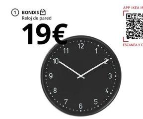 Oferta de Bondis Reloj De Pared por 19€ en IKEA
