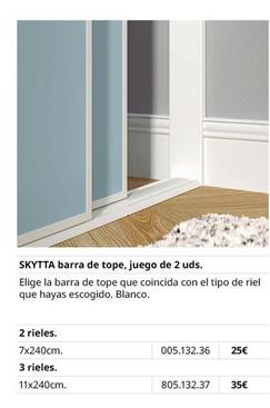 Oferta de Ikea - Barra De Tope, Juego De 2 Uds por 25€ en IKEA