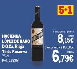 Oferta de Lopez De Haro - Hacienda López De Haro D.o.ca. Rioja Tinto Reserva por 8,15€ en Makro