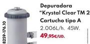 Oferta de Depuradora "Krystal Clear Tm 2.0" Cartucho Tipo A por 49,95€ en BricoCentro
