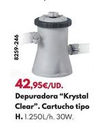 Oferta de Depuradora "Krystal Clear". Cartucho Tipo por 42,95€ en BricoCentro