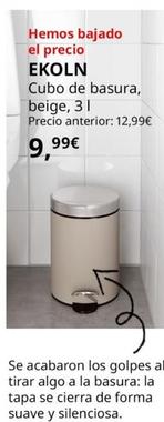 Oferta de Ekoln - Cubo De Basura, Beige, 3 l por 9,99€ en IKEA