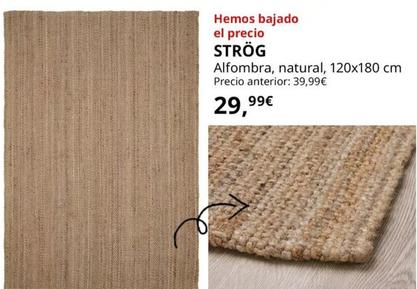 Oferta de Strog - Alfombra, Natural, 120x180 cm por 29,99€ en IKEA