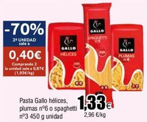 Oferta de Pasta por 1,33€ en Froiz