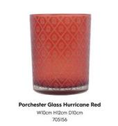 Oferta de Porchester Glass Hurricane Red en Laura Ashley
