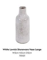 Oferta de White Lowick Stoneware Vase Large en Laura Ashley