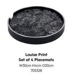 Oferta de Louise Print Set Of 4 Placemats en Laura Ashley