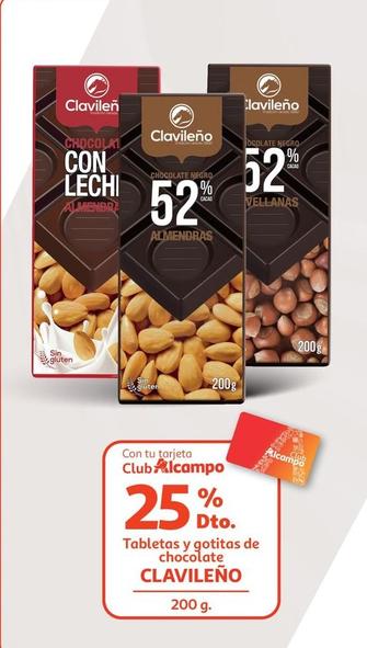 Oferta de Clavileño - Tabletas Y Gotitas De Chocolate en Alcampo