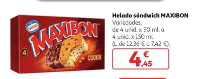 Oferta de Nestlé - Helado Sándwich Maxibon por 4,45€ en Alcampo