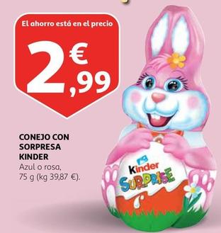 Oferta de Kinder - Conejo Con Sorpresa Azul / Rosa por 2,99€ en Alcampo