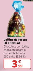 Oferta de Lu Xocolat - Gallina De Pascua Chocolate Con Leche / Chocolate Negro / Chocolate Blanco por 3,99€ en Alcampo