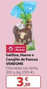 Oferta de Vendome - Gallina / Huevo / Conejito De Pascua Chocolate Con Leche por 3,59€ en Alcampo