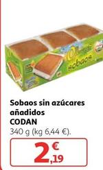 Oferta de Codan - Sobaos Sin Azúcares Añadidos por 2,19€ en Alcampo