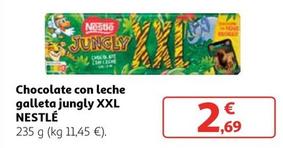 Oferta de Nestlé - Chocolate Con Leche Galleta Jungly Xxl por 2,69€ en Alcampo