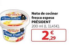 Oferta de Président - Nata De Cocinar Fresca Espesa por 2,29€ en Alcampo