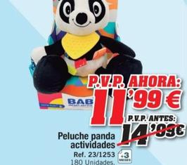 Oferta de Peluche Panda Actividades por 11,99€ en DRIM
