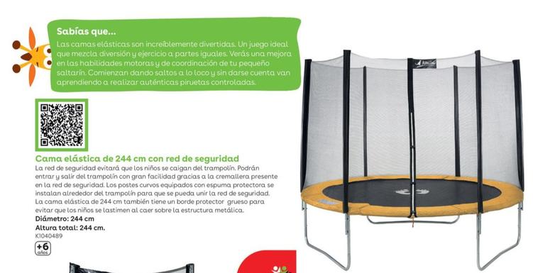 Oferta de Sun&Sport - Cama Elástica De 244 Cm Con Red De Seguridad en ToysRus