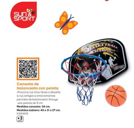 Oferta de Sun & Sport - Canasta De Baloncesto Con Pelota en ToysRus