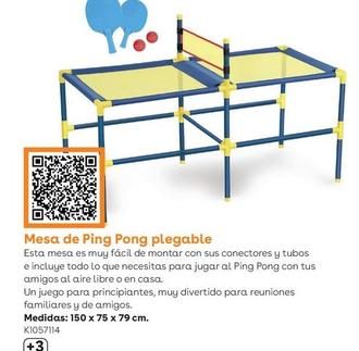 Oferta de Mesa De Ping-pong Plegable en ToysRus
