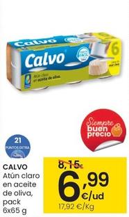 Oferta de Calvo - Atún Claro En Aceite De Oliva por 6,99€ en Eroski