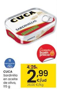 Oferta de Cuca - Sardinilla En Aceite De Oliva por 2,99€ en Eroski