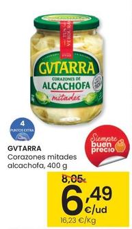 Oferta de Gvtarra - Corazones Mitades Alcachofa por 6,49€ en Eroski