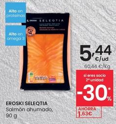 Oferta de Eroski - Seleqtia Salmon Ahumado por 5,44€ en Eroski