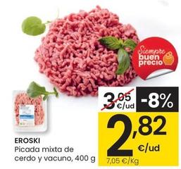 Oferta de Eroski - Picada Mixta De Cerdo Y Vacuno por 2,82€ en Eroski