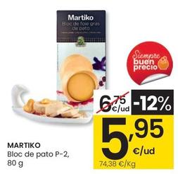Oferta de Martiko - Bloc De Pato P-2 por 5,95€ en Eroski