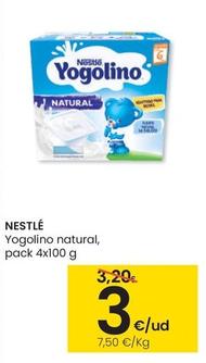 Oferta de Nestlé - Yogolino Natural por 3€ en Eroski