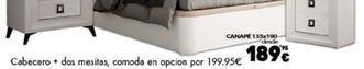 Oferta de Canapé 135x190, Cabecero + Dos Mesitas, Comoda En Opcion por 189,95€ en Konfortard