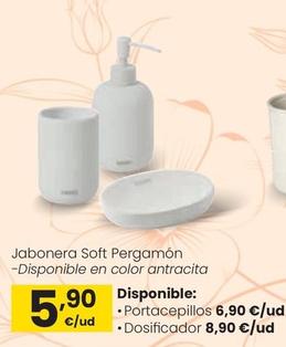 Oferta de Jabonera Soft Pergamón por 5,9€ en Eroski